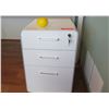Image 2 : White Lacquered Filing Cabinet Unit w/Storage Drawers, Lockable 16"W x 20"D x 25.5"H