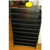 Image 2 : Qty 5 Black Stackable Organizer Trays 17"L x 9.5"D x 29.5"H
