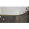 Image 8 : Pair: White Bar Chairs, Metal Frame, Wooden Seats 15"W x 17"D x 30.5"H