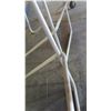 Image 8 : Pair: White Bar Chairs, Metal Frame, Wooden Seats 15"W x 17"D x 30.5"H