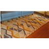 Image 8 : Woven Rug, Geometric Yellow/Blue Pattern 11' x 8'