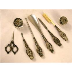 A BOXED SET OF SILVER GROOMING ARTICLES
