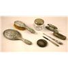 Image 1 : A MISCELLANEOUS GROUP OF STERLING SILVER VANITY SET
