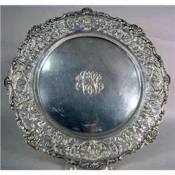 SIX STERLING SILVER AYRE & TAYLOR CO. RETICULATED CHARGERS