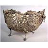 Image 1 : A SILVER-PLATED FOOTED RETICULATED BASKET