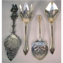 A GROUP OF SILVER SERVING PIECES