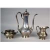 Image 1 : A GORHAM STERLING SILVER HAND-HAMMERED THREE-PIECE COFFEE SERVICE
