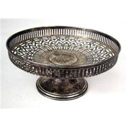A TIFFANY & CO. MAKERS STERLING SILVER RETICULATED FOOTED COMPOTE