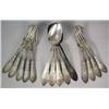 Image 1 : A GROUP OF NINE WHITING DIVISION OF GORHAM "ARABESQUE" PATTERN, 1875 DINNER FORKS AND FIVE TABLESPOO