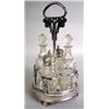 Image 1 : A ROGERS & SMITH MERIDEN SILVER-PLATED HANDLED CRUET HOLDER