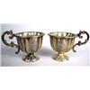 Image 1 : TWO GILT SILVER HANDLED FOOTED CUPS