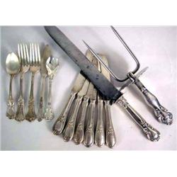 AN AMERICAN COIN SILVER SET OF SIX DESSERT KNIVES, ALBERT COLE, NEW YORK, CIRCA 1860