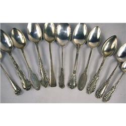 A GROUP OF ELEVEN STERLING SILVER SPOONS