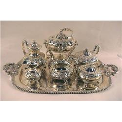 A SIX PIECE J.E. CALDWELL STERLING SILVER TEA & COFFEE SERVICE