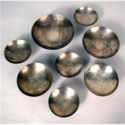 A GROUP OF JAPANESE SAKE CUPS