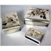 Image 1 : A GROUP OF THREE JAPANESE SILVER BOXES