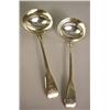 Image 1 : A PAIR OF GEORGIAN SILVER SAUCE LADLES
