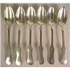 Image 1 : A SET OF SIX CONTINENTAL SILVER FIDDLE-BACK TEASPOONS