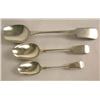 Image 1 : THREE CONTINENTAL SILVER FIDDLE BACK SPOONS