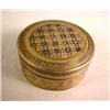 Image 1 : A FRENCH GILT SILVER CIRCULAR COSMETIC BOX