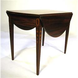 A FEDERAL INLAID MAHOGANY PEMBROKE TABLE