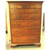 Image 1 : A CHIPPENDALE WALNUT TALL CHEST OF DRAWERS