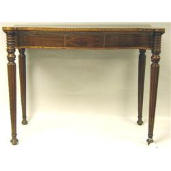 A FEDERAL INLAID MAHOGANY SERPENTINE-FRONT GAMES TABLE