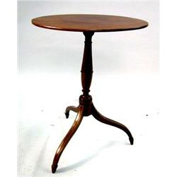 A FEDERAL LINE-INLAID MAHOGANY CANDLESTAND