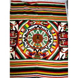 A POLYCHROME DECORATED NAVAJO BLANKET