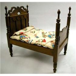 A VICTORIAN POPLAR DOLL'S BED