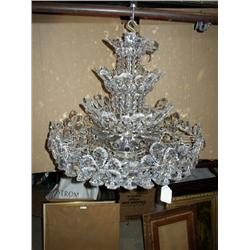 A SCHONBEK GLASS CHANDELIER