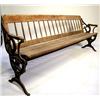Image 1 : A MAPLE AND CAST IRON REVERSIBLE RIVERBOAT BENCH