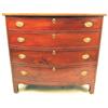Image 1 : A FEDERAL MAPLE INLAID CHERRYWOOD BOWFRONT CHEST OF DRAWERS