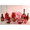 Image 1 : A LARGE GROUP OF CRANBERRY GLASS
