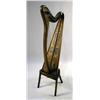Image 1 : A GILT CLAD IVY STENCIL DECORATED HARP