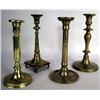 Image 1 : A GROUP OF FOUR BRASS CANDLESTICKS