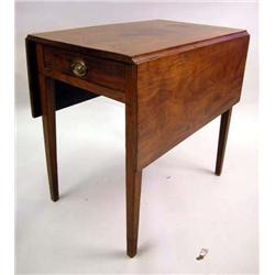 A FEDERAL INLAID WALNUT PEMBROKE TABLE