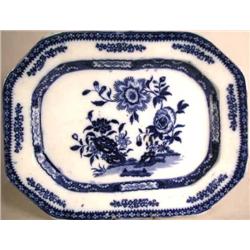 A COBALT DECORATED IRONSTONE SERVING PLATTER