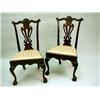Image 1 : A PAIR OF QUEEN ANNE STYLE CARVED WALNUT SIDE CHAIRS