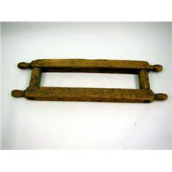 A PROVINCIAL OAK BARREL CARRIER