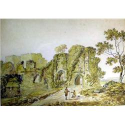 A WATERCOLOR, "GOODRICH CASTLE" BY JOHN LAPORTE
