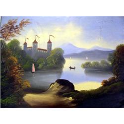 A MIXED MEDIA ON LINEN