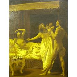 AN OIL ON CANVAS, E.R. HUGES