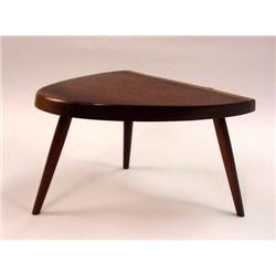 A GEORGE NAKASHIMA WALNUT THREE-LEGGED PLANK STOOL