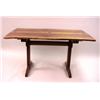 Image 1 : A GEORGE NAKASHIMA CHERRYWOOD TRESTLE BASE TABLE WITH BOOK MATCHED TOP JOINED BY THREE BUTTERFLIES