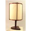 Image 1 : A GEORGE NAKASHIMA WALNUT TABLE LAMP WITH TRIANGULAR BASE