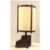 Image 1 : A GEORGE NAKASHIMA OLIVE ROOT DESK LAMP WITH BURL BASE