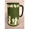 Image 1 : A WEDGWOOD, ENGLAND GREEN JASPERWARE PITCHER