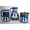 Image 1 : THREE WEDGWOOD, ENGLAND BLUE JASPERWARE ITEMS
