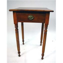 A FEDERAL CHERRYWOOD ONE-DRAWER WORK TABLE